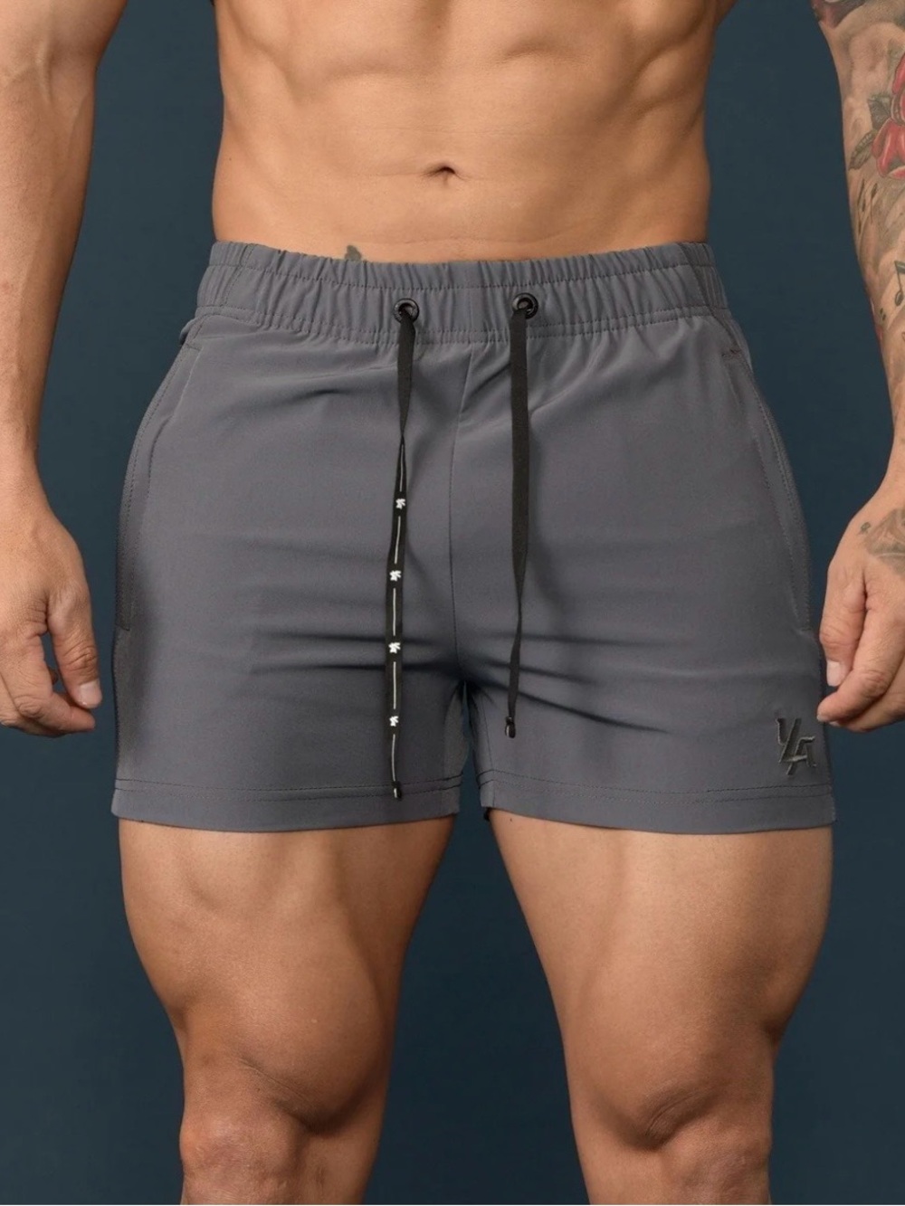 YoungLA 101 Body Building Shorts Mens M Gray